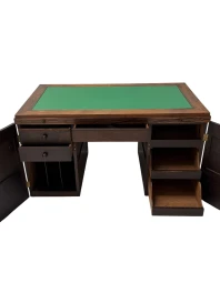 1920s Art Deco Modernist Desk and Armchair Set in Solid Oak